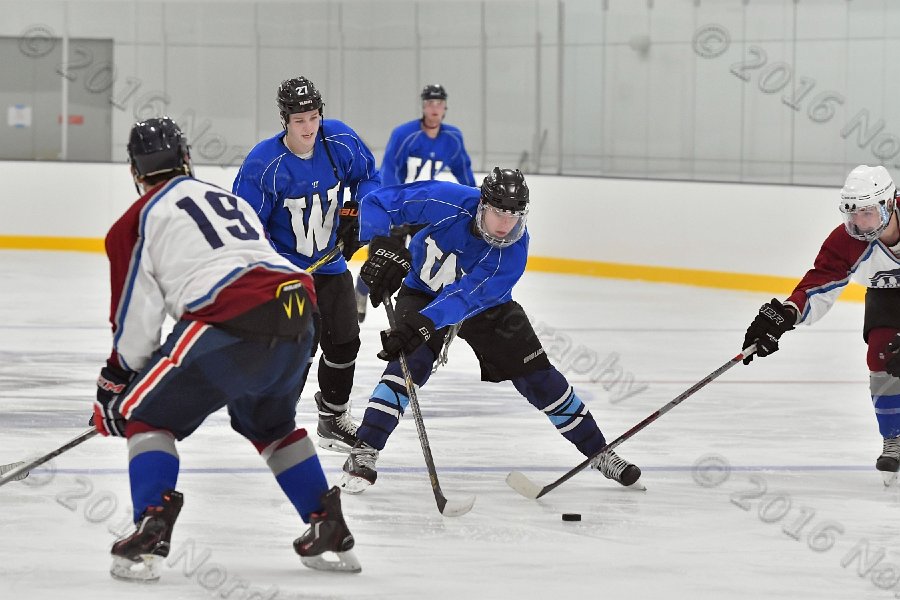 Wheaton College Men\'s Ice Hockey vs Middlesex Community College. - Photo By: KEITH NORDSTROM